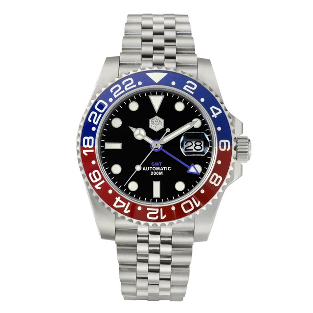 La Pepsi Automatic Mechanical GMT Watch 40mm San Martin PTY